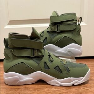 Nike Olive Green High Top with Criss Cross Velcro Straps